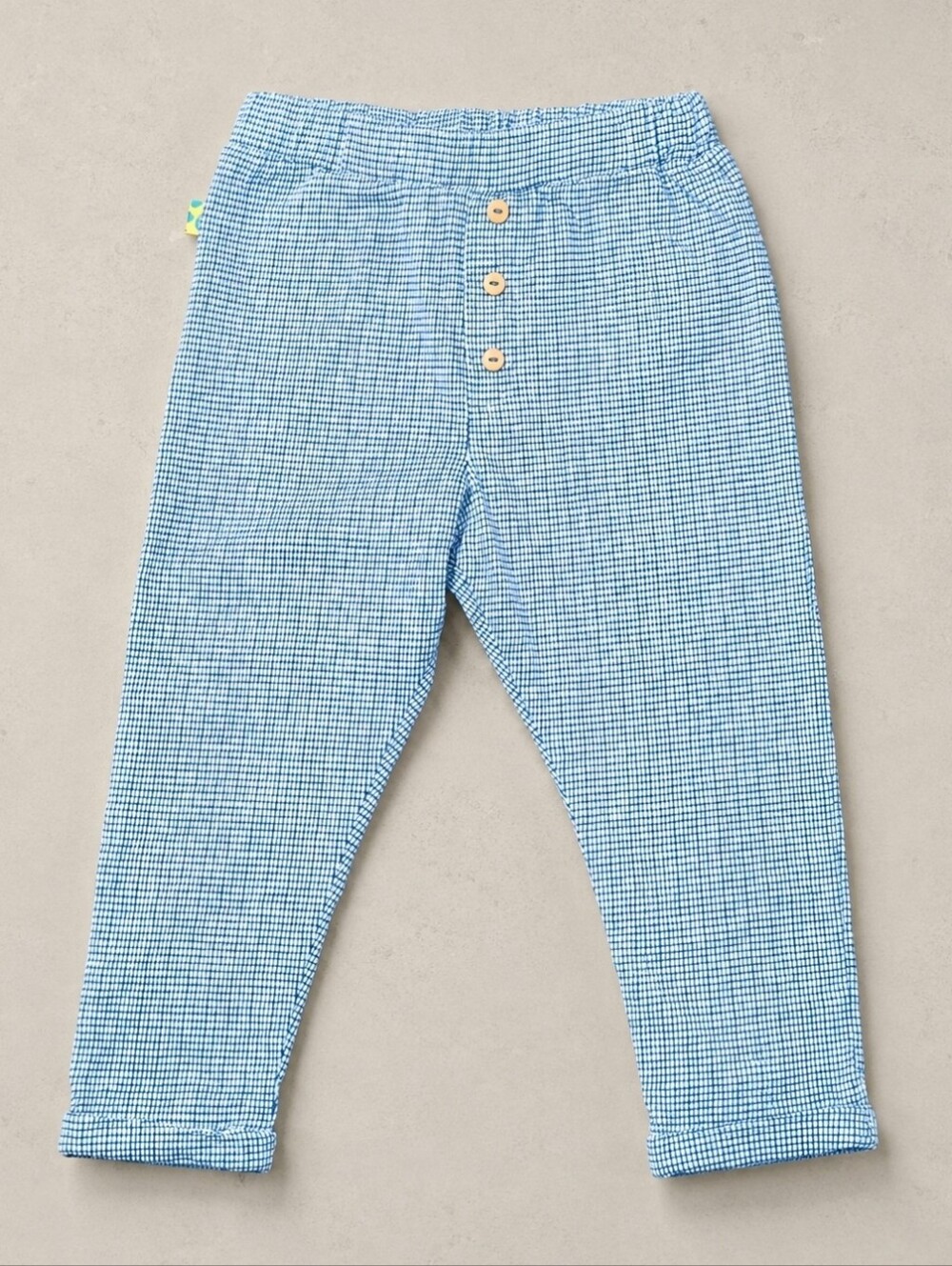 Boboli Boys 2 92cm Cotton Knit Pants Blue Ivory European Boutique